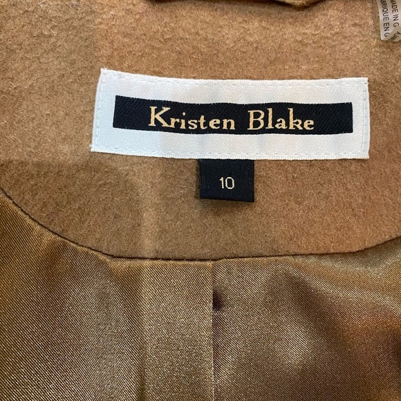 Kristen Blake Camel 60% Wool Coat, Size 10 - Picture 7 of 12